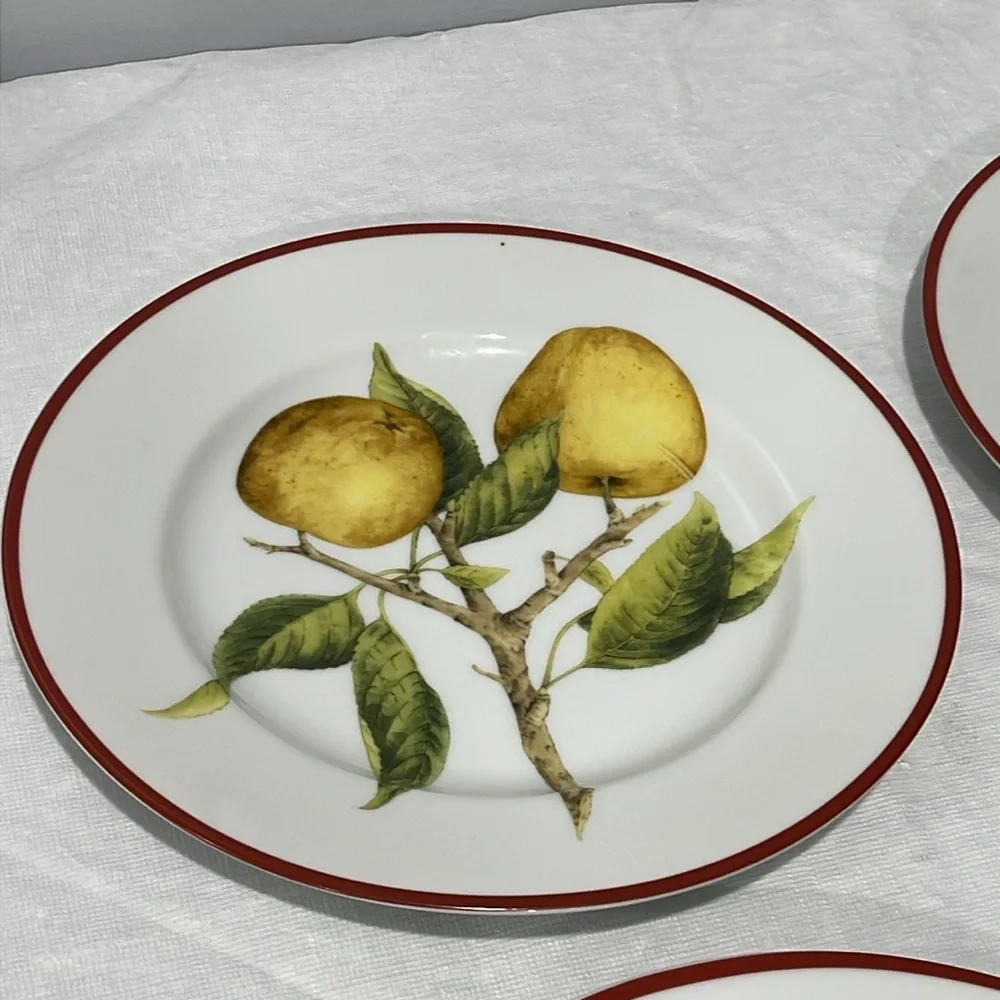 Williams Sonoma Apple Orchard 8.25” Salad Dessert Plates set of 4